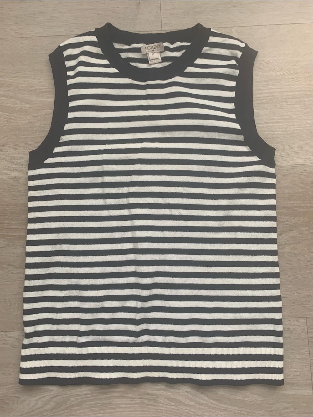 J. Crew Girls Navy and White Striped Tank Top